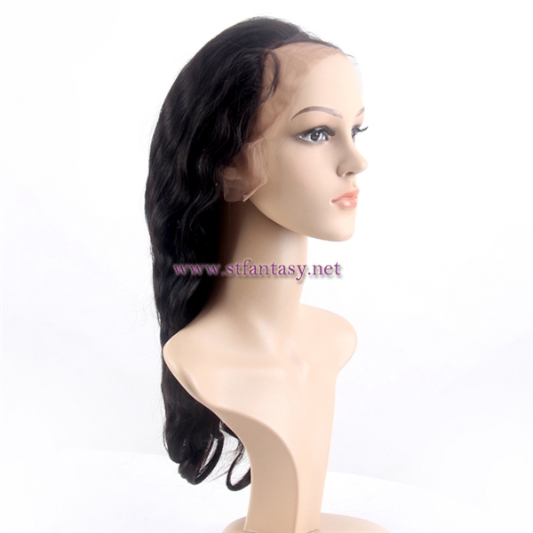 ST wholesale 20 inch body wave human hair lace front wig for black women