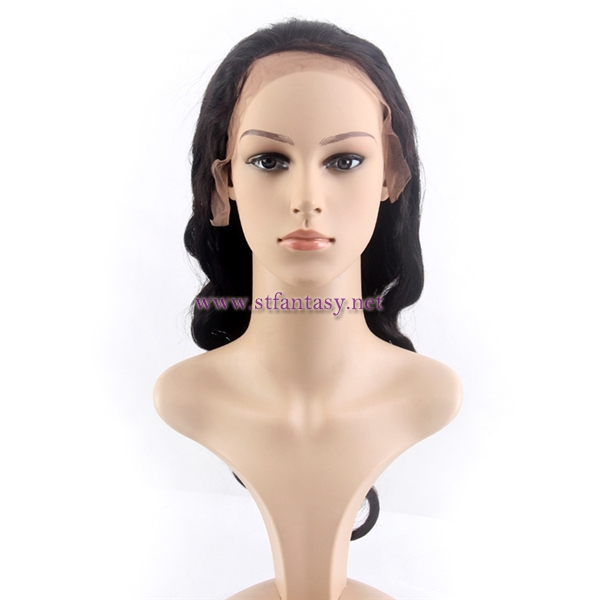ST wholesale 20 inch body wave human hair lace front wig for black women