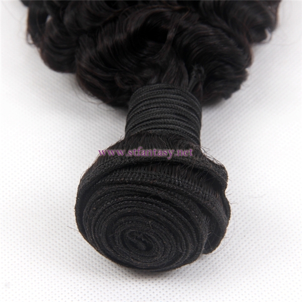 Large Stock Deep Wave Natural Black 100% Indian Human Hair Extension Dropship From China Hair Product