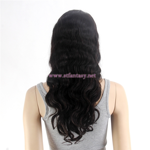 China Wig Supplier 22inch Body Wave Natural Black 1b Top Quality 9A Human Hair Full Lace Wig For Black Women