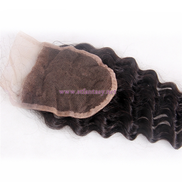 Hair Extensions Wigs South Africa Suppliers Mongolian 4x4 12" Deep Weave Natural Lace Frontal Closures