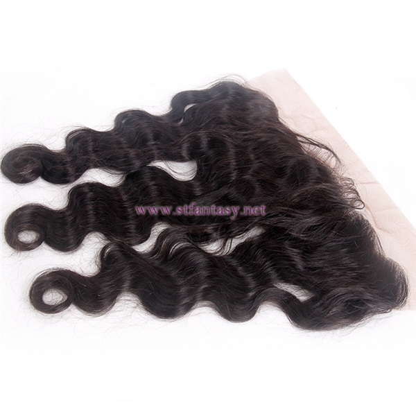 100% Brazilian Unprocessed Virgin Human Hair 13x4 16inch Body Wave 3 Part Natural Black Lace Frontals