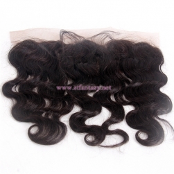 100 Indian Raw Human Hair Pre Plucked Black 13x4 12