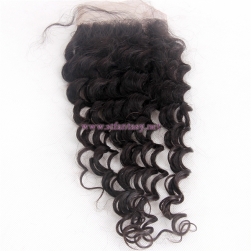 Hair Extensions Wigs South Africa Suppliers Mongolian 4x4 12" Deep Weave Natural Lace Frontal Closures