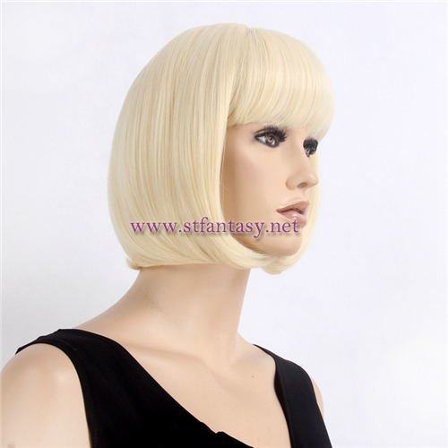 Wholesale Wigs Distributors Exclusive Blonde Flame Resistant Quality Synthetic Fake Hair Women Wig