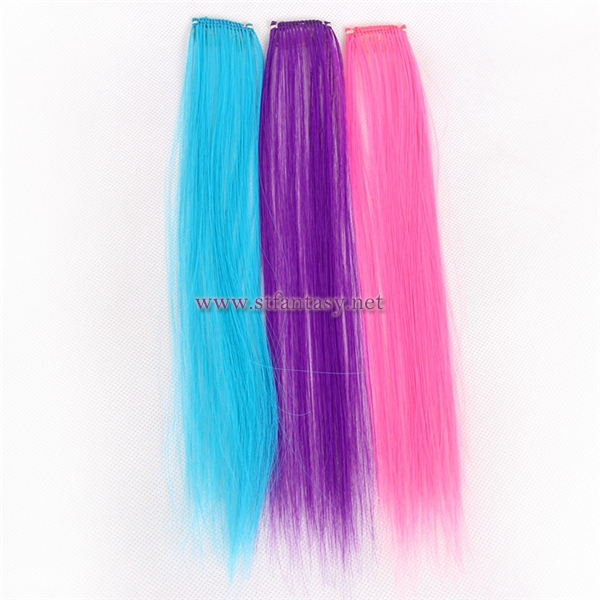 Fantasy wig manufacturer single clip in hair extension used japanese synthetic fiber