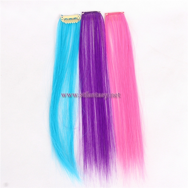 Fantasy wig manufacturer single clip in hair extension used japanese synthetic fiber