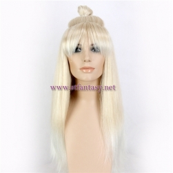 Chinese Wig Exporters Blonde Women Synthetic Hair Long Wigs With Bun