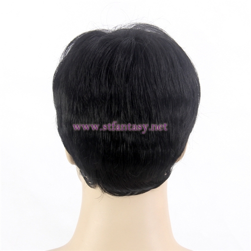 Best Wig Manufacturers In China Natural Black Flame Resistant Synthetic Hair Short Wigs For Men