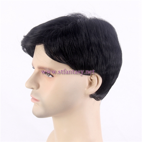Best Wig Manufacturers In China Natural Black Flame Resistant Synthetic Hair Short Wigs For Men