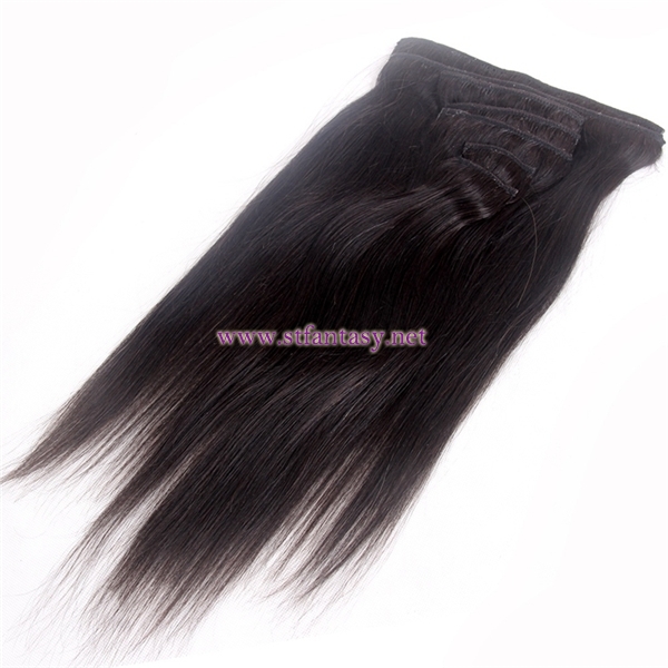 Hair Extension Wholesale Top Quality 7 Sets Hair Pieces Black Straight Virgin Human Hair For Women