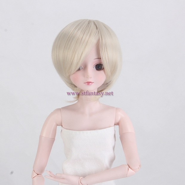 China Wig Manufacturers Wholesale Straight Short Blonde Wig For BJD Or 18inch American Girl Dolls