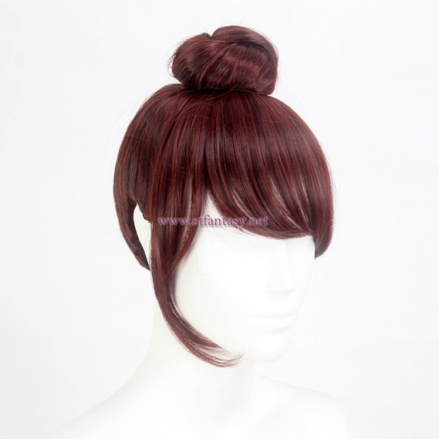 Wholesale Synthetic Hair Wig Breathtakingly Beautiful Brown Bun Wig Display Mannequin Head