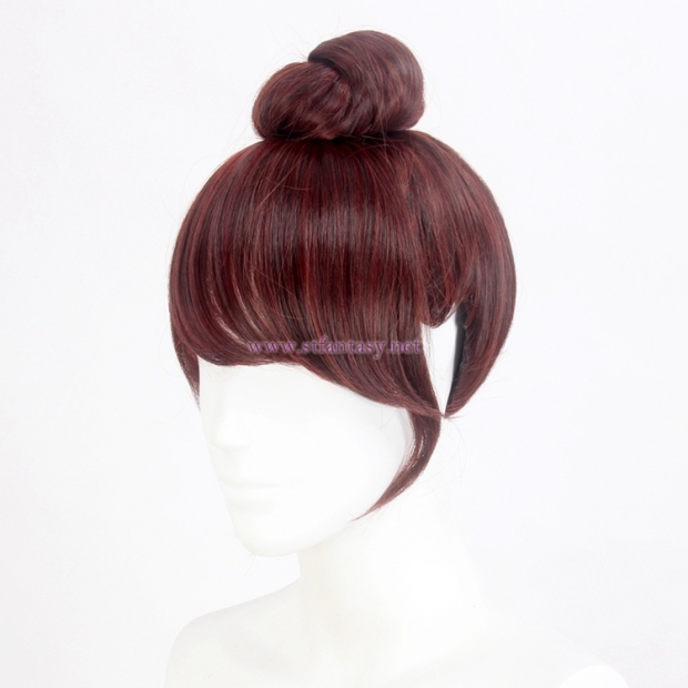 Wholesale Synthetic Hair Wig Breathtakingly Beautiful Brown Bun Wig Display Mannequin Head