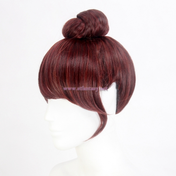 Wholesale Synthetic Hair Wig Breathtakingly Beautiful Brown Bun Wig Display Mannequin Head