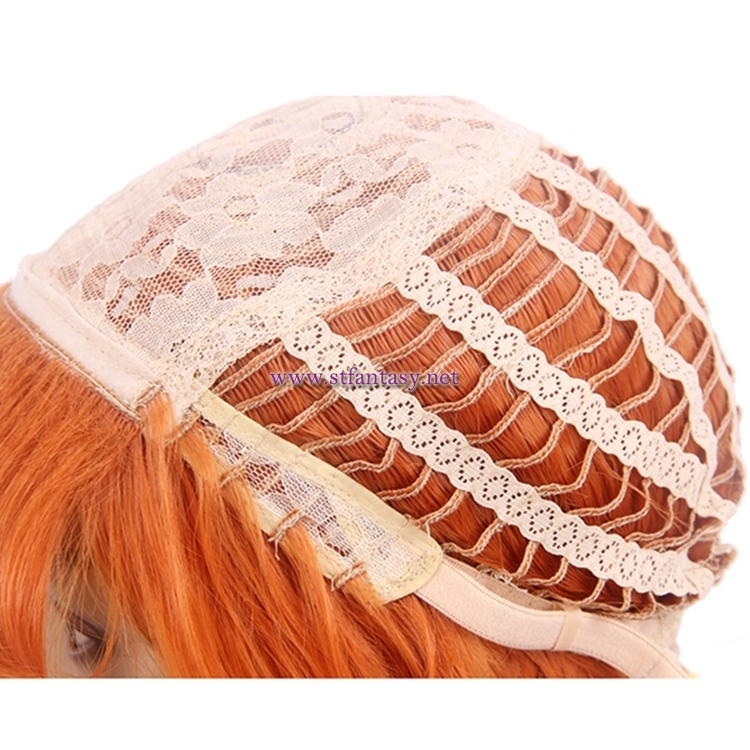 Long Curly Hair Wig Wholesale Golden Brown Synthetic Hair Women Cosplay Wig