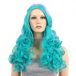 Wholesale Cosplay Wigs Women Long Curly Synthetic Hair Green Wig For Party