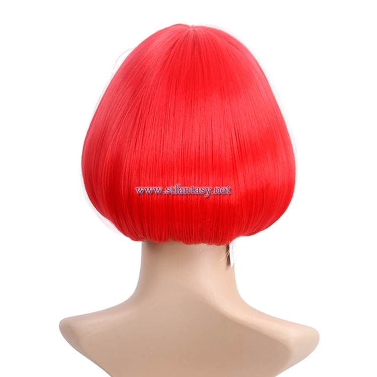 New Fashion Lolita Mushroom Wig Red Synthetic Hair Short Wig For Party