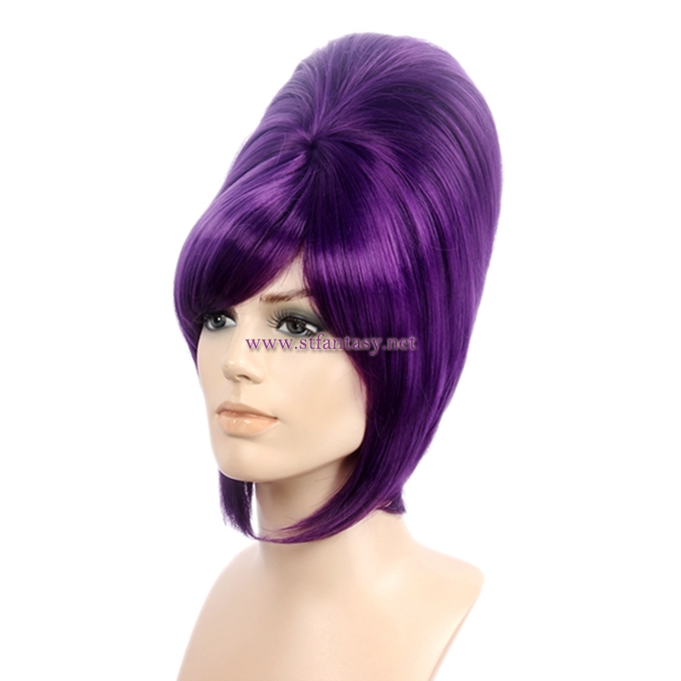 Party Wigs Wholesale High Hat Charming Purple Synthetic Hair Wig For Women