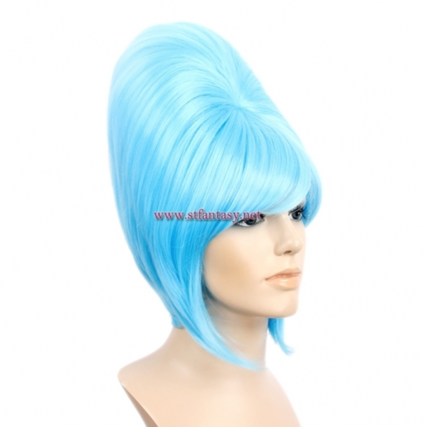 Cheap Wigs Wholesale Blue Synthetic Hair Beehive Wig For Party