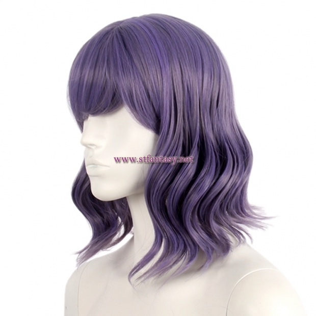 Wig Manufacturers Wholesale Short Curly Hair Purple Synthetic Wig For Party