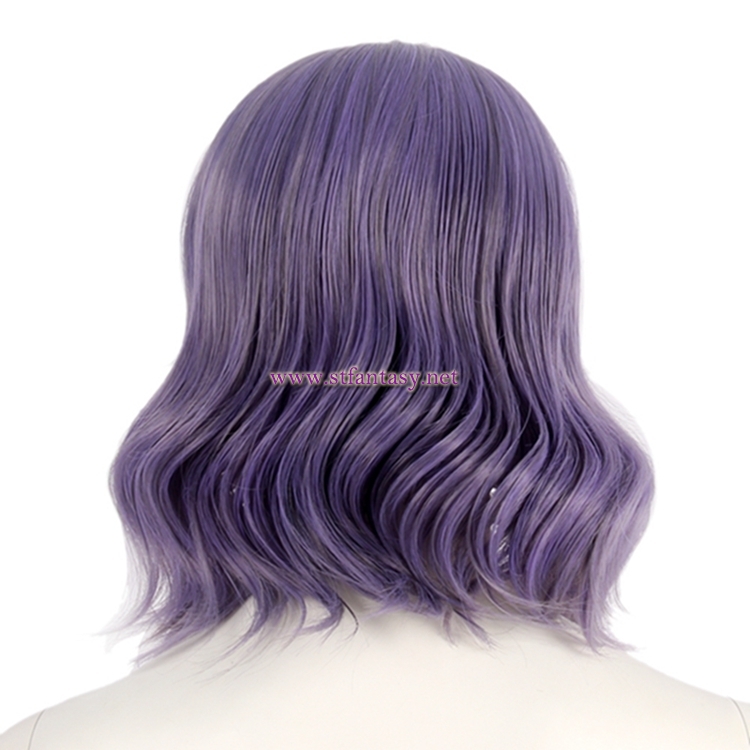 Wig Manufacturers Wholesale Short Curly Hair Purple Synthetic Wig For Party