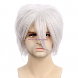 Gintama Cosplay Wig Mens Short Silver Gray Wig For Party