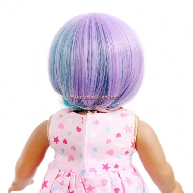 Wholesale Lolita Wig Short Straight Colorful Synthetic Hair 18 Inch Doll Wigs For Sale