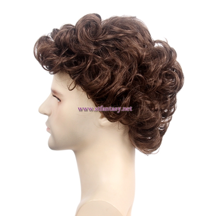 Cheap Wholesale Wigs Game Of Thrones Jon Snow Cosplay Brown Short Curly Men Wigs