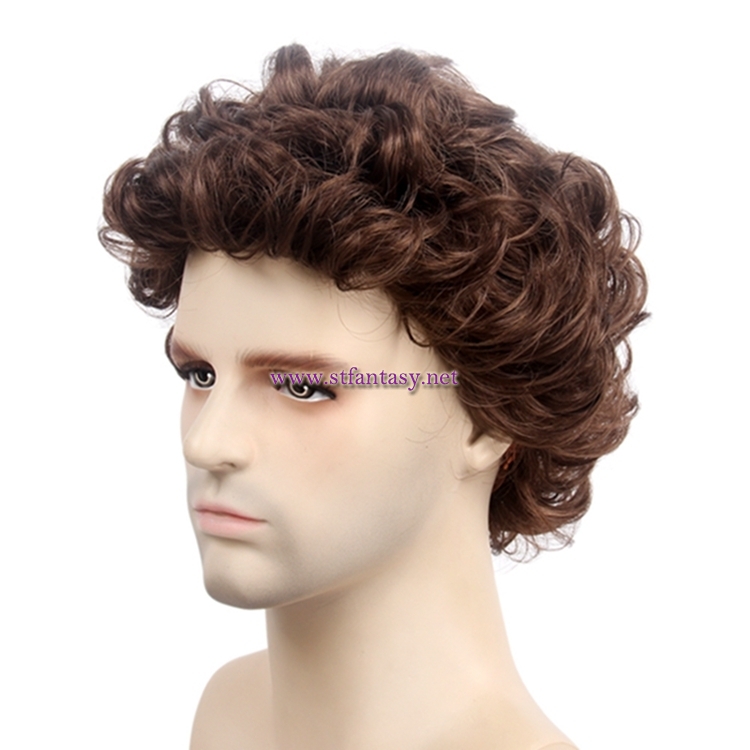 Cheap Wholesale Wigs Game Of Thrones Jon Snow Cosplay Brown Short Curly Men Wigs