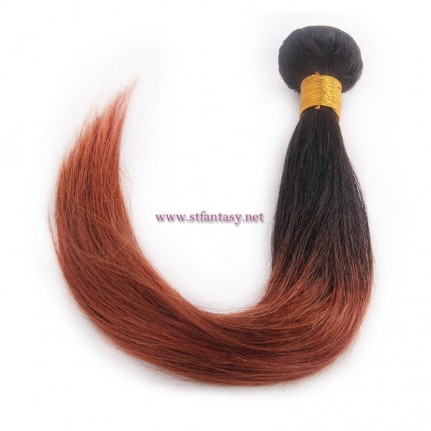 Wholesale Two Tone Color Indian Hair 16inch Straight Human Hair Weave From China