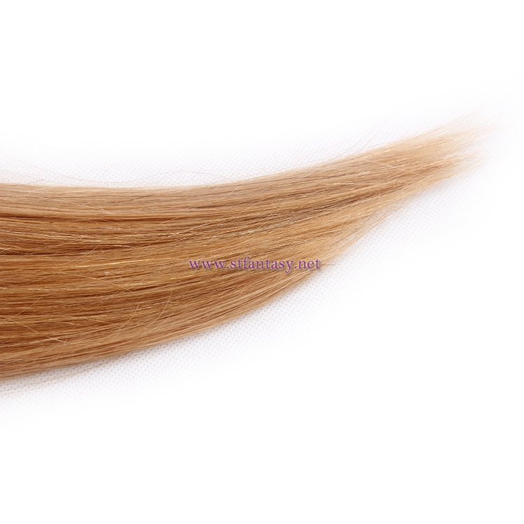 China Indian Hair Weave Manufacturers Half Black Half Blonde Long Straight Human Hair Weave