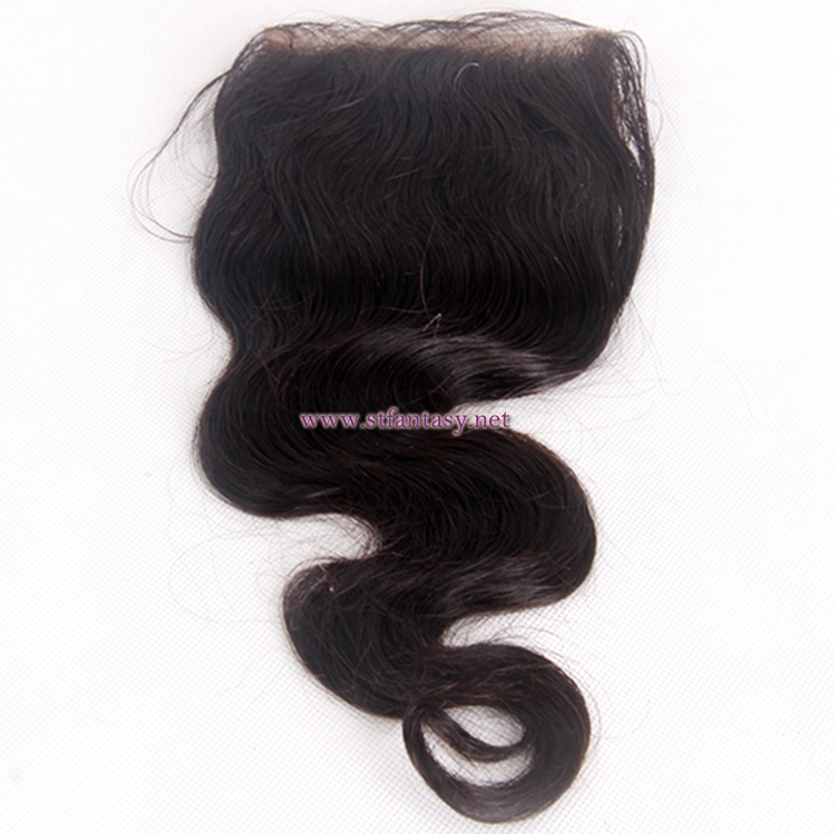 China Hair Extension Suppliers 4x4 12 Inch Body Wave Natural Color Lace Closure Hair Toupee