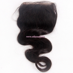 China Hair Extension Suppliers 4x4 12 Inch Body Wave Natural Color Lace Closure Hair Toupee