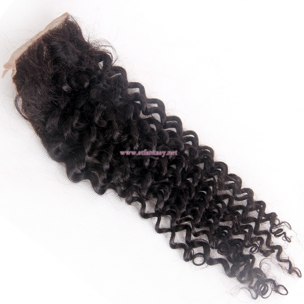 Guangzhou Human Hair Wholesale 4x4 Deep Wave Natural Color Lace Closure Hair Toupee