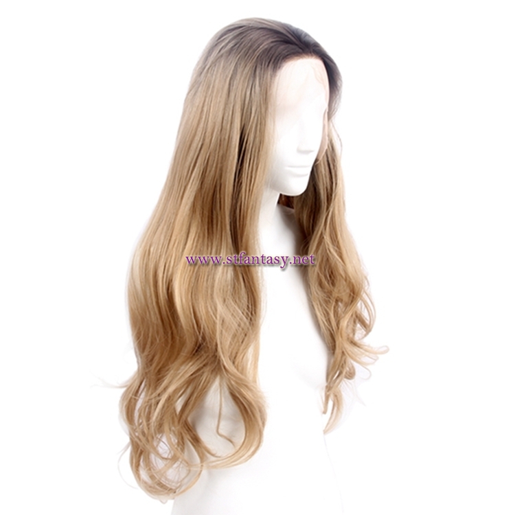 Premium Quality Synthetic Lace Front Wigs Long Curly Blonde Wig For Women