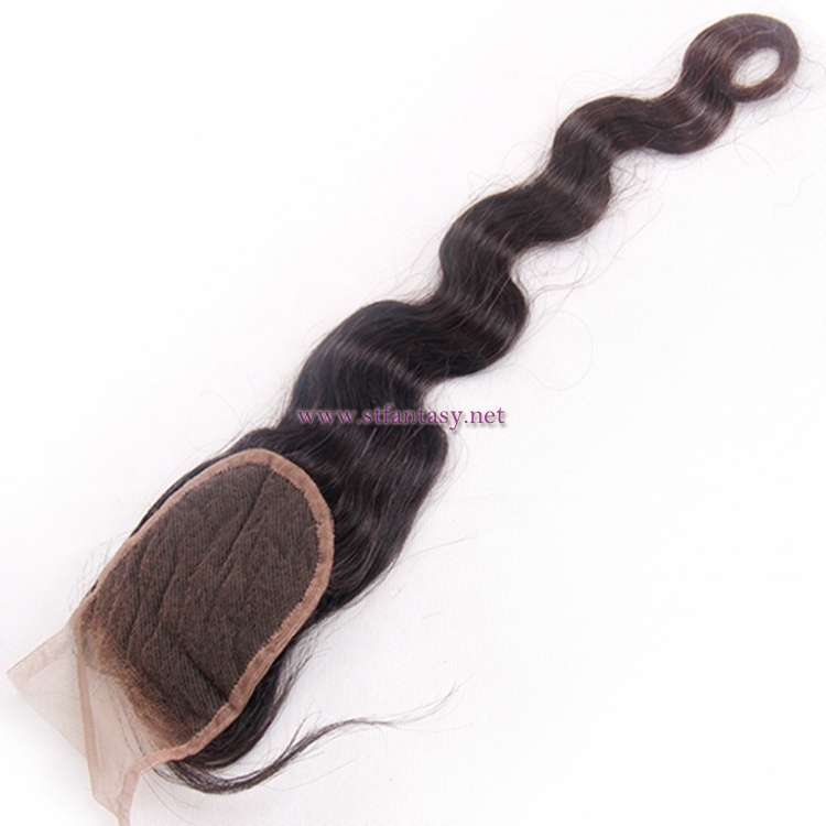 China Human Hair Manufacturers 4x4 18 Inch Body Wave Natural Color Lace Closure Hair Toupee