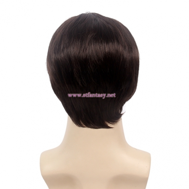 Quality Synthetic Wigs Wholesale Short Brown Mens Wig