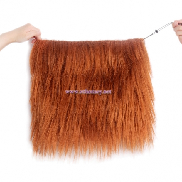 Wholesale High Quality Pet Wigs Keep Warm Brown Synthetic Hair Wig For Dog Or Lion