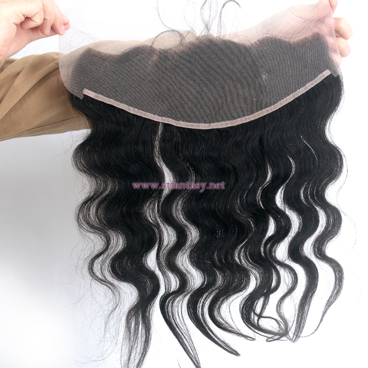 Ombre Brazilian Hair Extensions 13x4 Lace Closure Natural Black Body Wave Hair Toupee