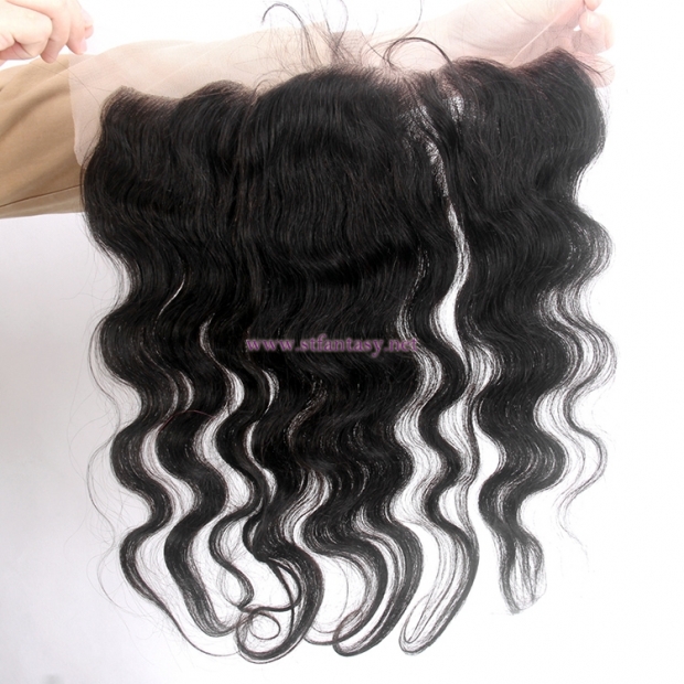 Ombre Brazilian Hair Extensions 13x4 Lace Closure Natural Black Body Wave Hair Toupee