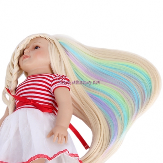 Fantasywig Wholesale American Girl Doll Wig Synthetic Hair Extensions Clip Hair Welf For Dolls