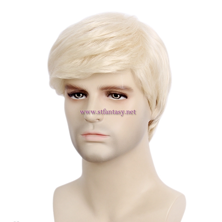 China Wig Manufacturers Wholesale Short Straight Blonde Wigs For Men