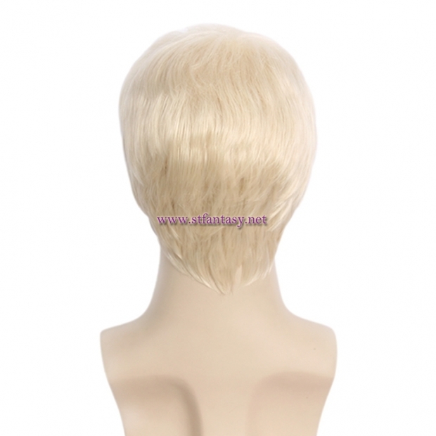 China Wig Manufacturers Wholesale Short Straight Blonde Wigs For Men