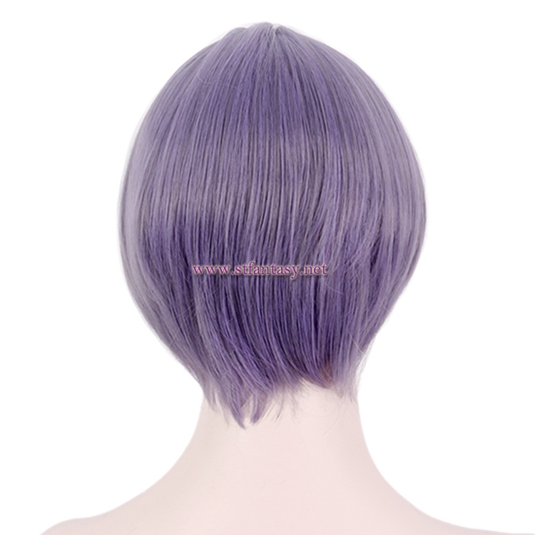 Cheap Wigs Wholesale Purple Synthetic Hair Wigs Short Staight Hairpieces For Women