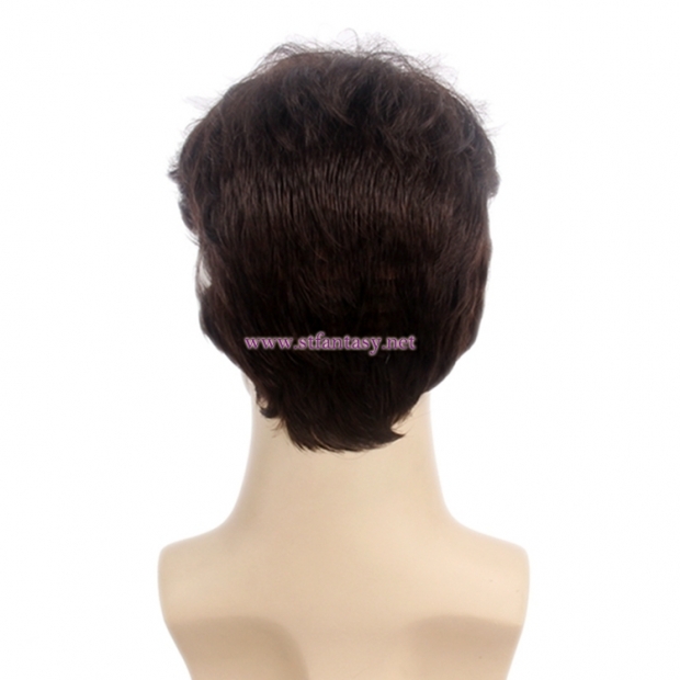Mens Wigs Manufacturers Handsome Short Wigs Cosplay Brown Synthetic Hair Wigs For Men