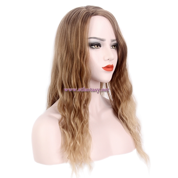 China Wig Suppliers Wholesale Fashion Brown Ombre Long Curly Wig For Women