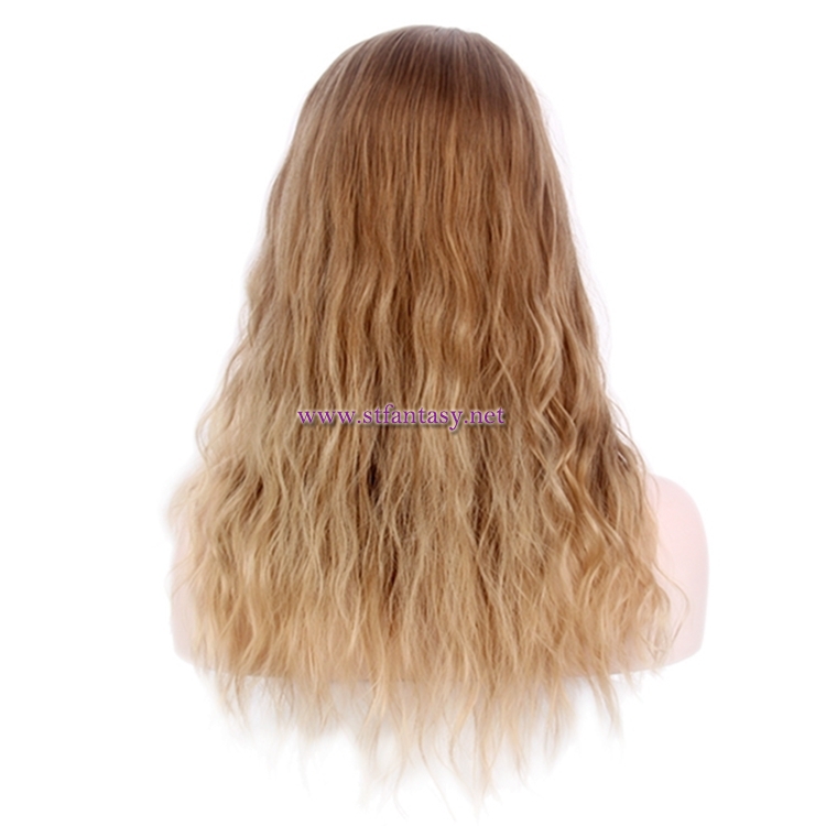 China Wig Suppliers Wholesale Fashion Brown Ombre Long Curly Wig For Women