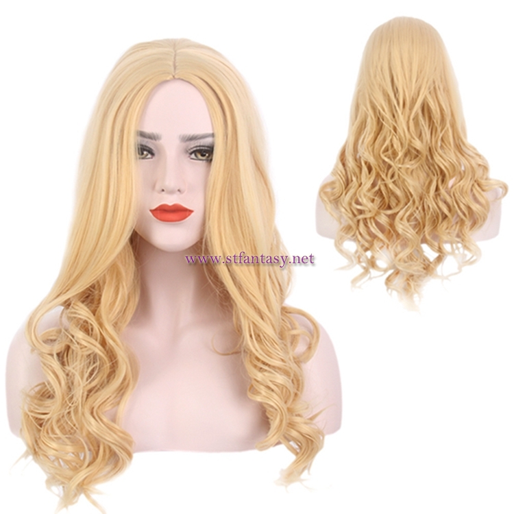 Wigs Wholesale In China Blonde Long Curly Synthetic Wigs For Women