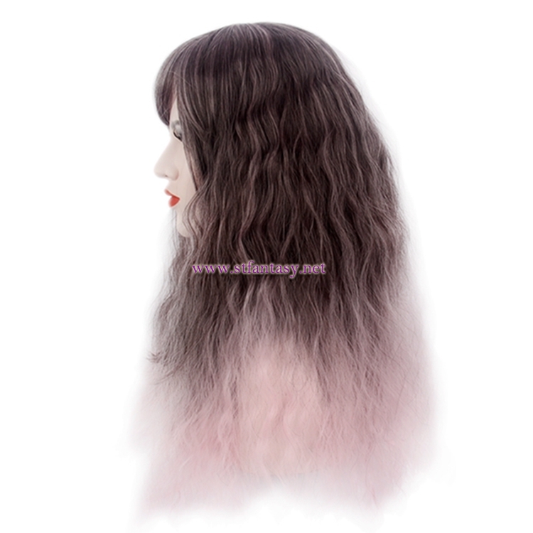 China Wig Stands Wholesale Two Tone Ombre Color Long Curly Hair Wig For Women